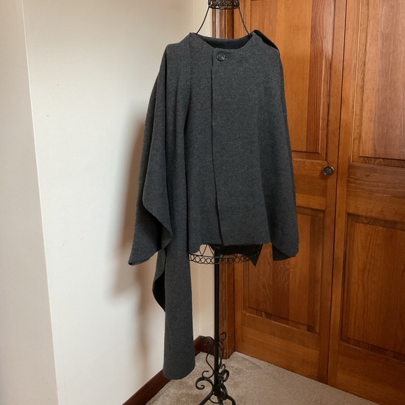 ZARA knit coat with scarf wool blend, Large - Picture 3 of 8